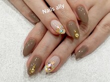 ネイルズアリー 立川店(Nails ally)/ニュアンスネイル×ブラウン