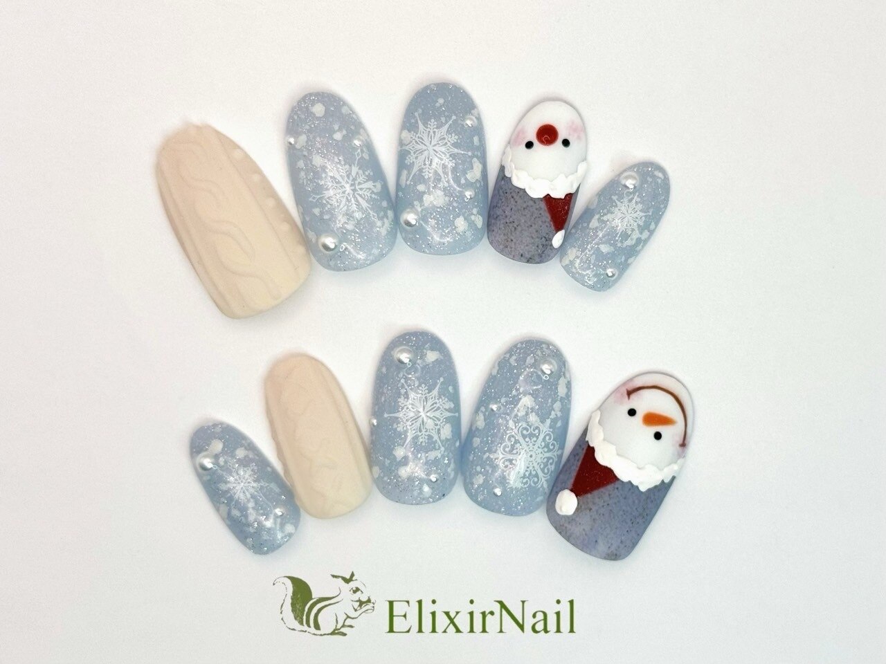 雪だるま ネイルパーツ スノーマンB ラインストーン 9色 ネイルパーツ | TIARE-nails