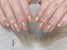 フルゥ エビス(fl EBISU.)/オレンジミラーネイル