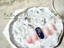 フラワー風アレンジ×大人ネイル