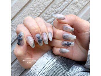 ユカネイル(yuka.nail)/グレー/クロス(シリコンモールド