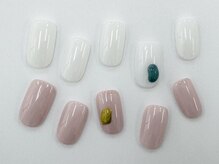 ネイルサロン クイール 小山店(NAIL SALON QUILL)/ワンカラー×ポイントマグネット