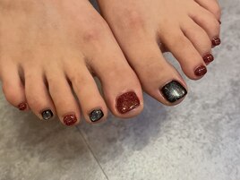 ブラックマグネットフットネイル