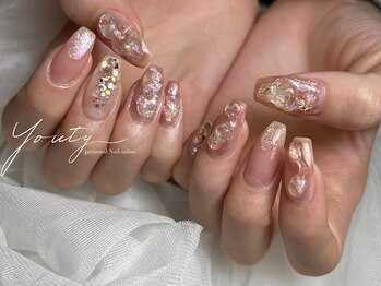 ユーティーネイル(Youty Nail)/キラキラピンクネイル