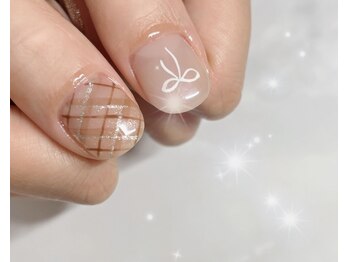 エクラ(eclat)/チェック×リボン