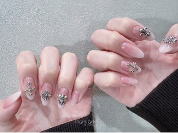 エンジェルガーデンネイル 池袋店(Angelgarden nail)/ベイビーブーマー ホワイトグラ