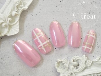 トリート(treat)/シンプル7月/チェック/オーロラ