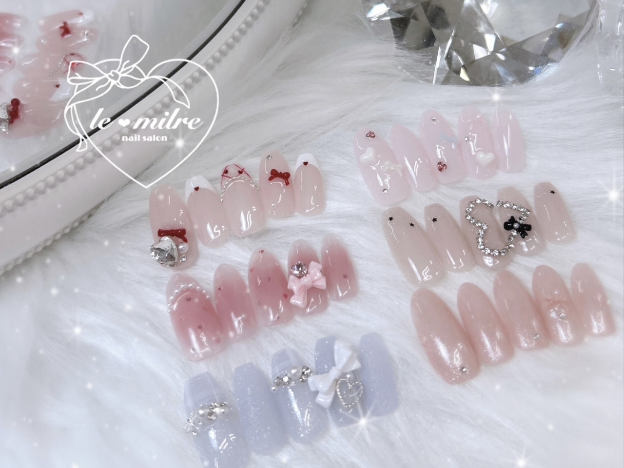 ル ミリィ(le milre)の写真/韓国ネイル&ワンホンネイル特化サロンだから、定額メニューも全部可愛い♪最新のトレンド韓国ネイル豊富◎