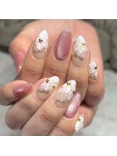 リノネイル(Lino Nail)/春にお勧めフラワーネイル