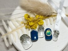 ブレス 仙台駅前本店(BLESS)/天然石風　ブローチネイル！