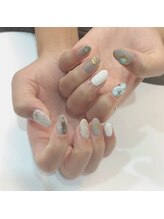 グラマラス アンジェアイ 荻窪店(glamourous ange eye)/大理石ネイル