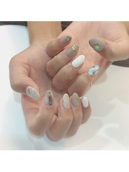 グラマラス アンジェアイ 荻窪店(glamourous ange eye)/大理石ネイル