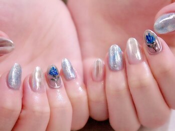 ラルネイル 大宮(Lull. nail)/*Blue*ローズart*