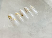 ネイルサロン イントゥ(into_)/ニュアンスアート　ホワイト　