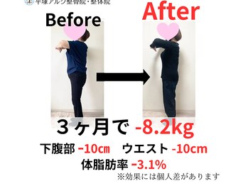 おの整体院 かものみや分院/下腹部-10cmで劇的変化