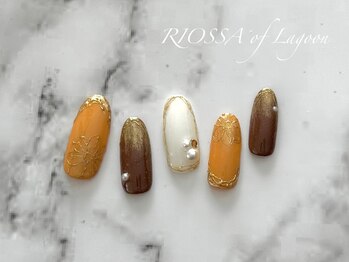 リオッサ オブ ラグーン(RIOSSA of Lagoon)/秋カラーミラーデザインネイル