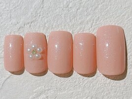 パール花ネイル