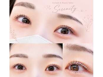 セレニティ(Serenity)の写真/【まつ毛パーマ4,500円～】すっぴんでも盛れる目元に！高い技術力と丁寧な施術が◎