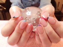 ネイルサロンオーパス(OPUS)/シンプルカラフルフレンチ