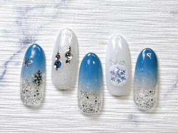 ネイルサロン インプレス(Impress)/雪の結晶ネイル