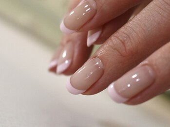 グレースネイルファクトリー(grace'nail factory)/くすみピンクフレンチ