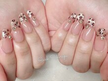 クイックスカルプ 新宿店(Quick Sukarupu)/ヒョウ柄/秋ネイル/ブラウン