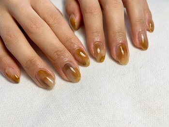 ユージューネイルルーム(UJU nail room)/ブラウンマーブルネイル