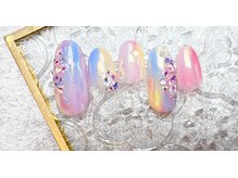 ミルネイル(Mil Nail)/梅雨花ネイル　No45