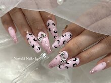 アンジュブラウン(angebrown)/ムーン柄ネイル【015】