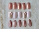シンプル可愛いピンクネイル