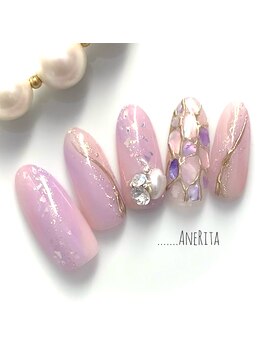 ネイルサロン アンリタ(nail salon AneRita)/シェル敷き詰めネイル