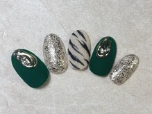 ネイルサロン タイムズスクエア 梅田店(Nail Salon Times Square)/モコモコ×グリーン