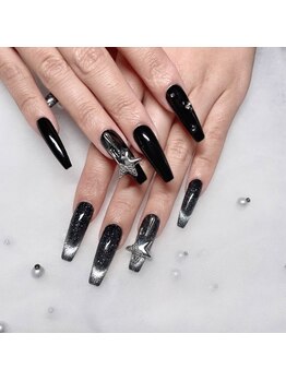 綺麗カジュアル☆星ネイル☆