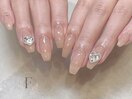 シンプル/ハート/ワンホンネイル