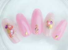 ネイルサロン あかねいろ/春夏シェルアート　クリアカラー