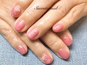 スエルテ ネイルサロン 北千住店/ピンクパールネイル ¥7000