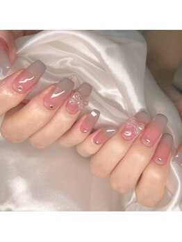 ネイルサロンEUB/グラデーション+ワンホンパーツ