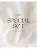 《special set》アイブロウワックス＋フラットラッシュエクステ100本