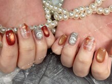 アイリスネイル 大塚(Iris Nail)/冬雪マグネットチェックデザイン