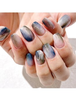 アワージャム(Our Jam)/青のカジュアルニュアンスネイル