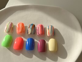 カラフル大人ポップnail