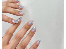 リンミウ(RiN.miu)/ちゅるん水色ネイル Kaho