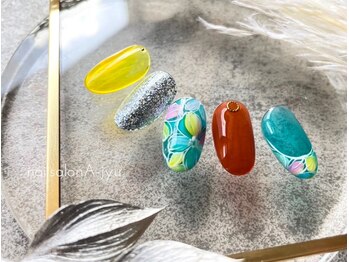 ネイルサロン アージュ(Nail Salon A jyu)/カラフルフラワーネイル