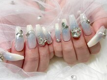 ロワ バイ ジョアアンジェ(Roi by joieange)/ブルーチークネイル　ワンホン