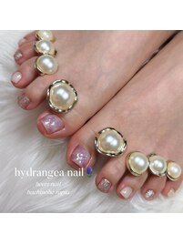 ハイドレンジア風フットネイル