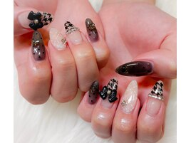 千鳥柄大人ガーリーネイル♪