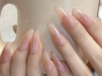 ナユキネイル 渋谷店(NA.YUKI NAIL)/オンブレフレンチ/チーク/水光
