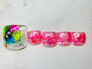 フェリーチェ(nail salon＆school felice)/フットネイル定額制11000円/瑞江