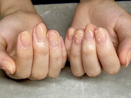 みずみずしい桃ネイル