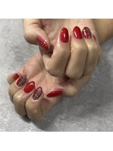 ルート12/クリスマスチェックネイル